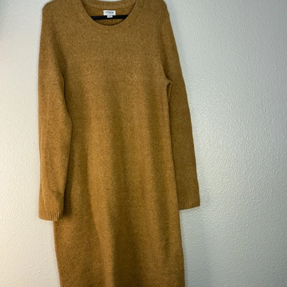 J. Crew women’s sweater dress small camel wool blend - Picture 2 of 9